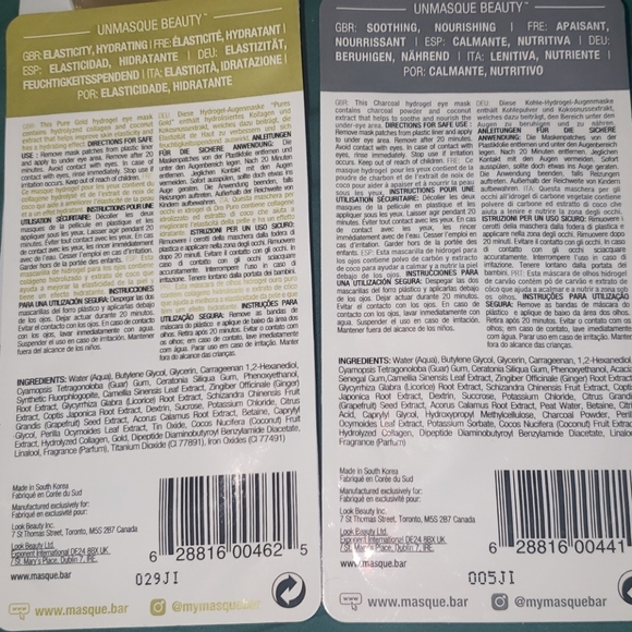 Masque Pure Gold & Charcoal Hydro Eye Masks - Picture 2 of 4